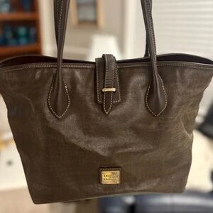 Dooney & Bourke Waxed Cotton Bag Vintage with corner wear